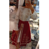 Жіноча етно сукня вишиванка з червоною плахтою 